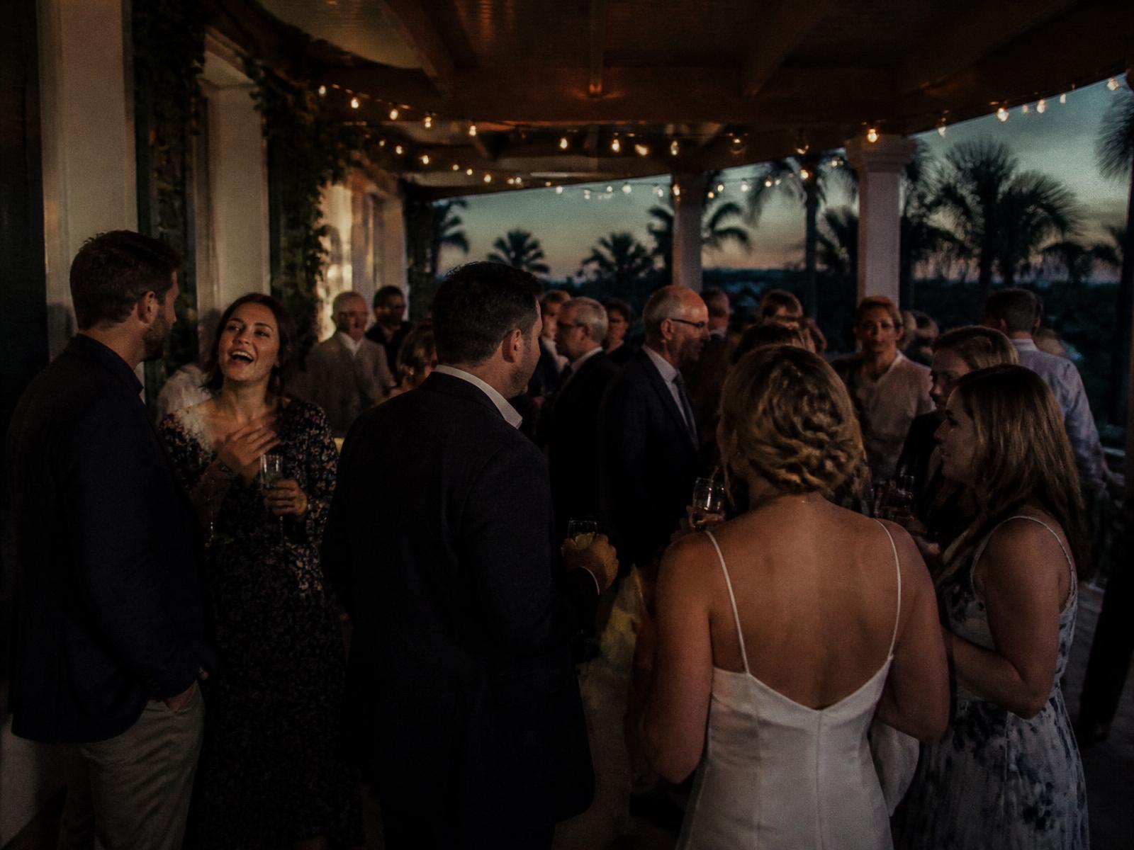 Cocktail hour at a Central Florida wedding