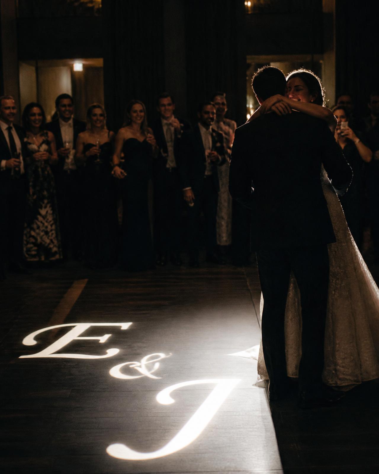 Monogram and montage at an Orlando wedding